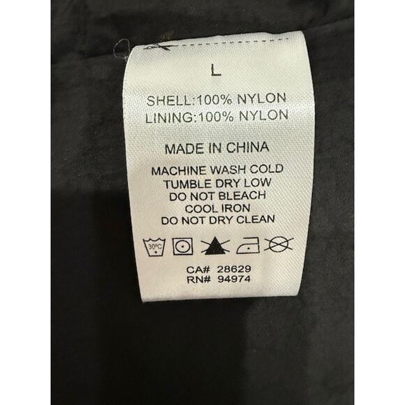 Stussy Long Nylon 2-Button Front Closure Lightweight Windbreaker Coat - Size L - Picture 15 of 16